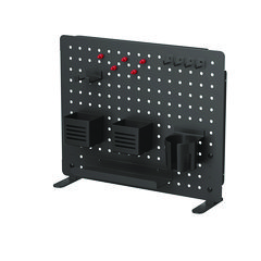 Pegboard Organizer, Three Compartments, 20.58 x 1 x 17, Black, Steel