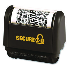 SercureID Roller Stamp, Confidential/Obscures Data, 1.5", Black Ink