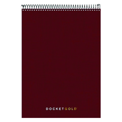 Docket Gold Planner Pad, Project-Management Format, Medium/college Rule, Black Cover, 70 White 8.5 X 11.75 Sheets