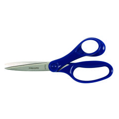 Student Scissors, Pointed Tip, 7" Long, Offset Assorted Color Handle