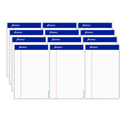 Perforated Writing Pads, Narrow Rule, 50 White 5 X 8 Sheets, Dozen