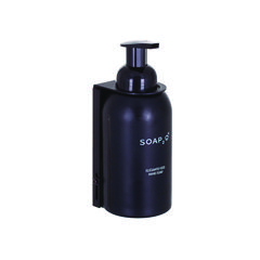 Eco Glass Bottle Soap Dispenser, 350 mL, Black, 30/Carton