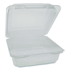 SmartLock PET Hinged Lid Bakery Container, 8.75 x 8.25 x 3.63, Clear, 200/Carton