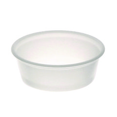 Plastic Portion Cup, 1.5 oz, Translucent, 125/Sleeve, 20 Sleeves/Carton