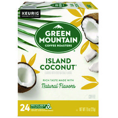 Island Coconut Coffee K-Cup Pods, 24/Box