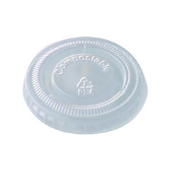 PLA Clear Cold Cup Lids, Fits 1 oz Cups, Clear, 3,000/Carton