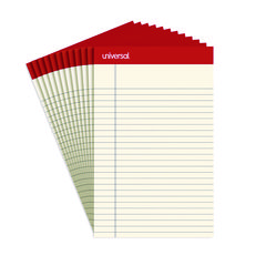 Colored Perforated Ruled Writing Pads, Narrow Rule, 50 Ivory 5 X 8 Sheets, Dozen