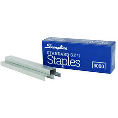 S.F. 1 Standard Staples, 0.25" Leg, 0.5" Crown, Steel, 5,000/Box