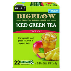 Tropical Iced Green Tea, K-Cup, 0.10 oz, 22/Box