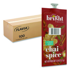 The Bright Tea Co. Chai Spice Black Tea Freshpack, Chai Spice, 0.09 oz Pouch, 100/Carton