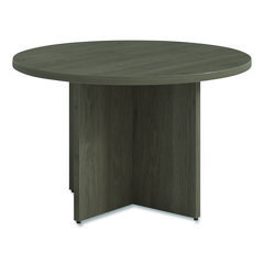 Alera Seville Round Conference Table, Round, 48" Diameter, Walnut