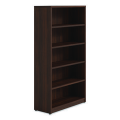 Alera Seville Bookcase, Five-Shelf, 36" x 14" x 65", Mahogany