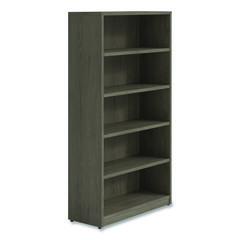 Alera Seville Bookcase, Five-Shelf, 36" x 14" x 65", Walnut