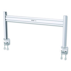 Slat Rail with Posts for Slat Wall System for 32" TVs, 8.1w x 5.7d x 5.51h, Silver, Supports 33 lb