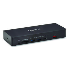 Triple Display USB-C Dock, Displayport/HDMI/RJ45/USB/VGA, Black