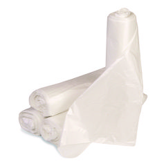 Low Density Can Liners, 16 gal, 0.5 mil, 24 x 32, White, Coreless Roll, 50 Bags/Roll, 10 Rolls/Carton