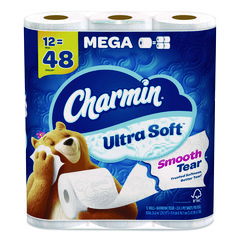 Ultra Soft Bathroom Tissue, Mega Roll, Septic Safe, 2-Ply, White, 224 Sheets/Roll, 12 Rolls/Pack