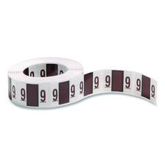 Numerical End Tab File Folder Labels, 9, 1 X 1.25, White, 500/roll