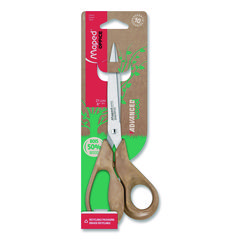 Advanced Wood Multipurpose Scissors, 8.25" Long, 4.75" Cut Length, Straight Brown Handle