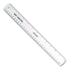 Non-Shatter Flexible Ruler, Standard/metric, 12" Long, Plastic, Clear