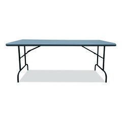 7105017246313, SKILCRAFT Rectangular Folding Table, 60w x 30d x 29h, Charcoal Gray Top, Gray Base/Legs