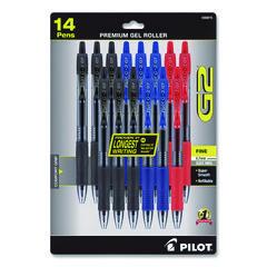 G2 Premium Gel Pen, Retractable, Fine 0.7 mm, Assorted Business Ink and Barrel Colors, 14/Pack
