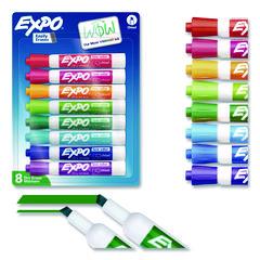 Dry Erase Marker, Broad Chisel Tip, Assorted Colors, 8/pack