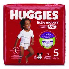Little Movers HuggFit 360 Degree, Size 5, Over 27 lbs, Disney Design, 19 Diapers/Pack, 4 Packs/Carton