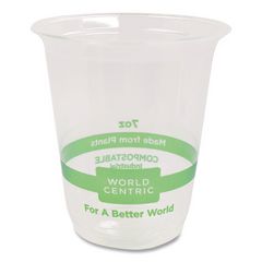PLA Clear Cold Cups, 7 oz, Plastic, Clear, 2,000/Carton