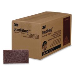 Doodlebug Scrub 'n Strip Pad, 4.63 X 10, Brown, 5 Pads/box, 4 Boxes/carton