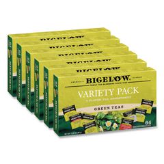 Green Tea Assortment, Tea Bags, 64/box, 6 Boxes/carton