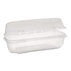 ClearView SmartLock Hinged Lid Container, Hoagie Container, 27 oz, 9.25 x 4.5 x 3, Clear, Plastic, 250/Carton