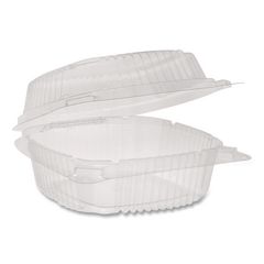 ClearView SmartLock Hinged Lid Container, Hoagie Container, 11 oz, 5.25 x 5.25 x 2.5, Clear, Plastic, 375/Carton