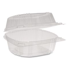ClearView SmartLock Hinged Lid Container, 20 oz, 5.75 x 6 x 3, Clear, Plastic, 500/Carton