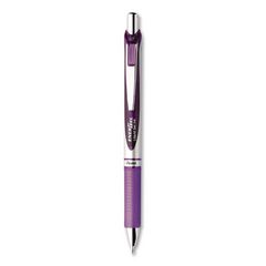 Energel Rtx Gel Pen, Retractable, Medium 0.7 Mm, Violet Ink, Violet/gray Barrel