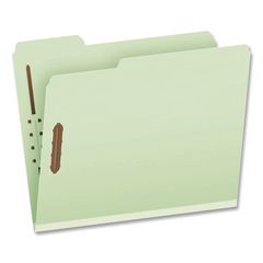Top Tab Fastener Folder, 1/3-Cut Tab: Assorted, Expands 2", 2 Fasteners, Letter Size, Light Green, 25/Box