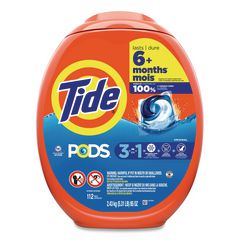 Pods, HE Compatible, Tide Original, 85 oz, 112 Pods/Tub, 4 Tubs/Carton