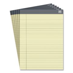 Achieve Notepad, Wide Rule, 50 Canary 8.5 x 11.75 Sheets, 6 Pads/Pack