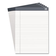 Notepads, Wide/Legal Rule, 50 White 8.5 x 11.75 Sheets, 6/Pack