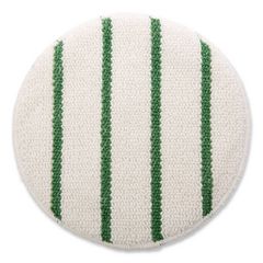 Low Profile Scrub-Strip Carpet Bonnet, 19" Diameter, White/green