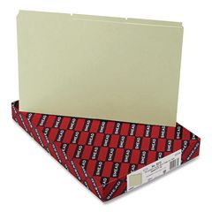 Recycled Blank Top Tab File Guides, 1/3-Cut Top Tab, Blank, 8.5 X 14, Green, 50/box