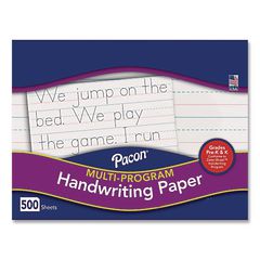 Multi-Program Picture Story Paper, 30 lb Bond Weight, 1/2" Long Rule, One-Sided, 8.5 x 11, 500 Sheets/Ream