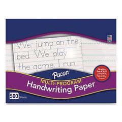 Multi-Program Handwriting Paper, 30 lb Bond Weight, 5/8" Long Rule, Two-Sided, 8.5 x 11, 500 Sheets/Ream