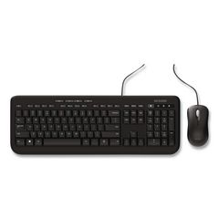 Wired Desktop 600 Keyboard and Optical Mouse Combo, USB, Black