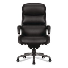 Aberdeen Executive Chair, Supports Up to 275 lb, 21" to 25" Seat Height, Black Seat and Back, Gray Base