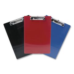 Recycled Plastic Clipboard, 0.5" Clip Capacity, 8.5 x 11 Sheets, Assorted Colors, 3/Pack