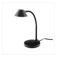 LED Gooseneck Desk Lamp, 13" High, Black