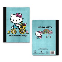 Licensed Composition Book, Hello Kitty - Enjoy the Little Things, Wide/Legal Rule, Multicolor Cover, (100) 9.75 x 7.5 Sheets