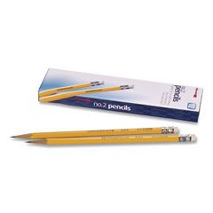 Woodcase Pencil, HB (#2), Black Lead, Yellow Barrel, Dozen