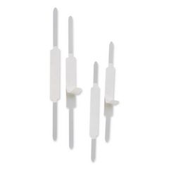 Self-Adhesive Two-Prong Folder Fasteners, 1" Capacity, 2.75" Center to Center, Silver, 100/Box